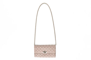 VALENTINO GARAVANI PINK ROCKSTUD LEATHER SHOULDER BAG