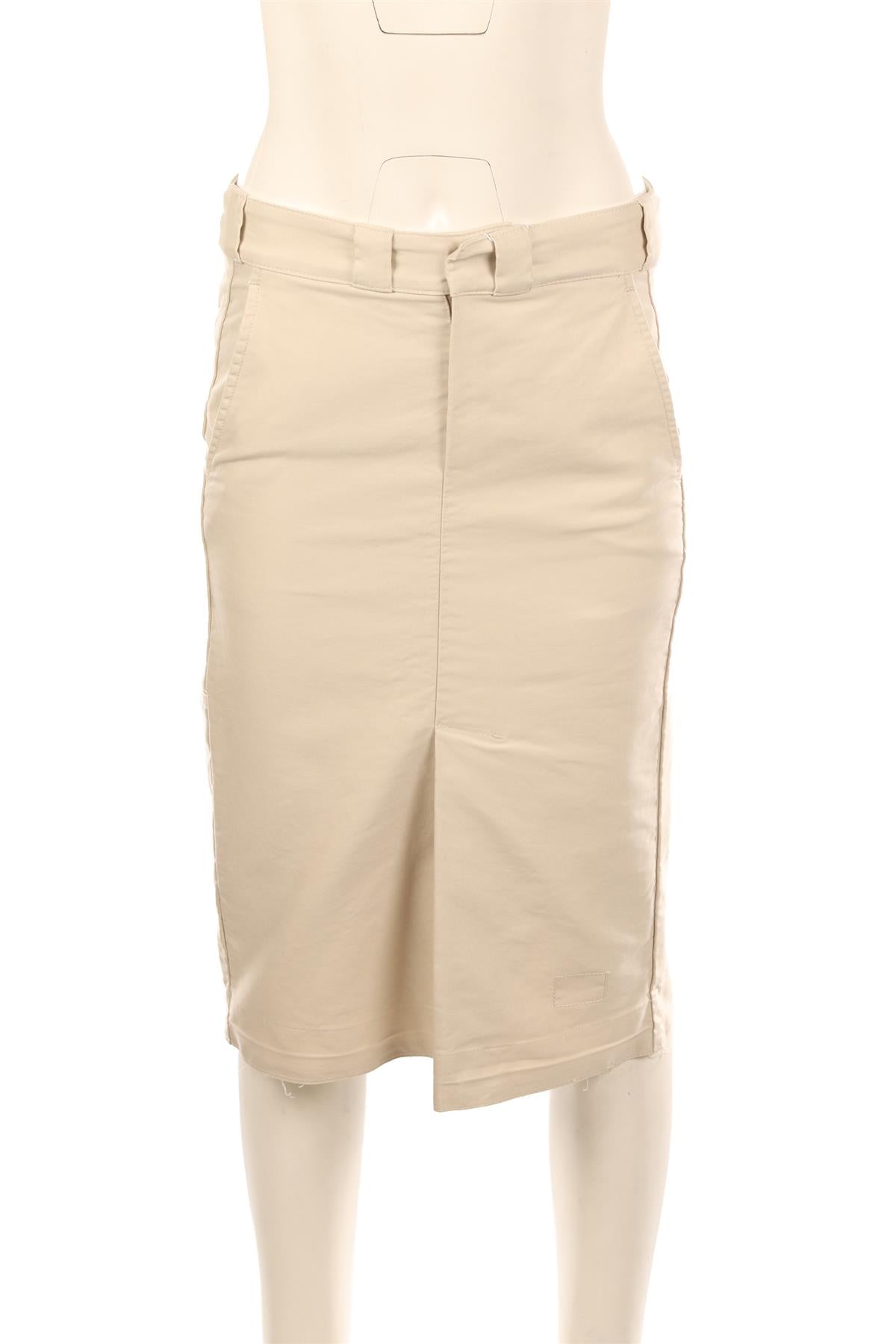 MAISON MARGIELA ECRU COTTON MIDI SKIRT IT 38 UK 6