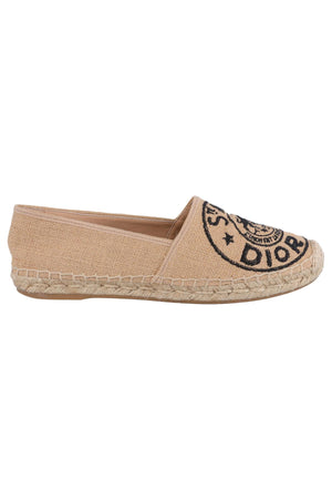 CHRISTIAN DIOR BEIGE GRANVILLE RAFFIA ESPADRILLES EU 40.5 UK 7.5 US 10.5