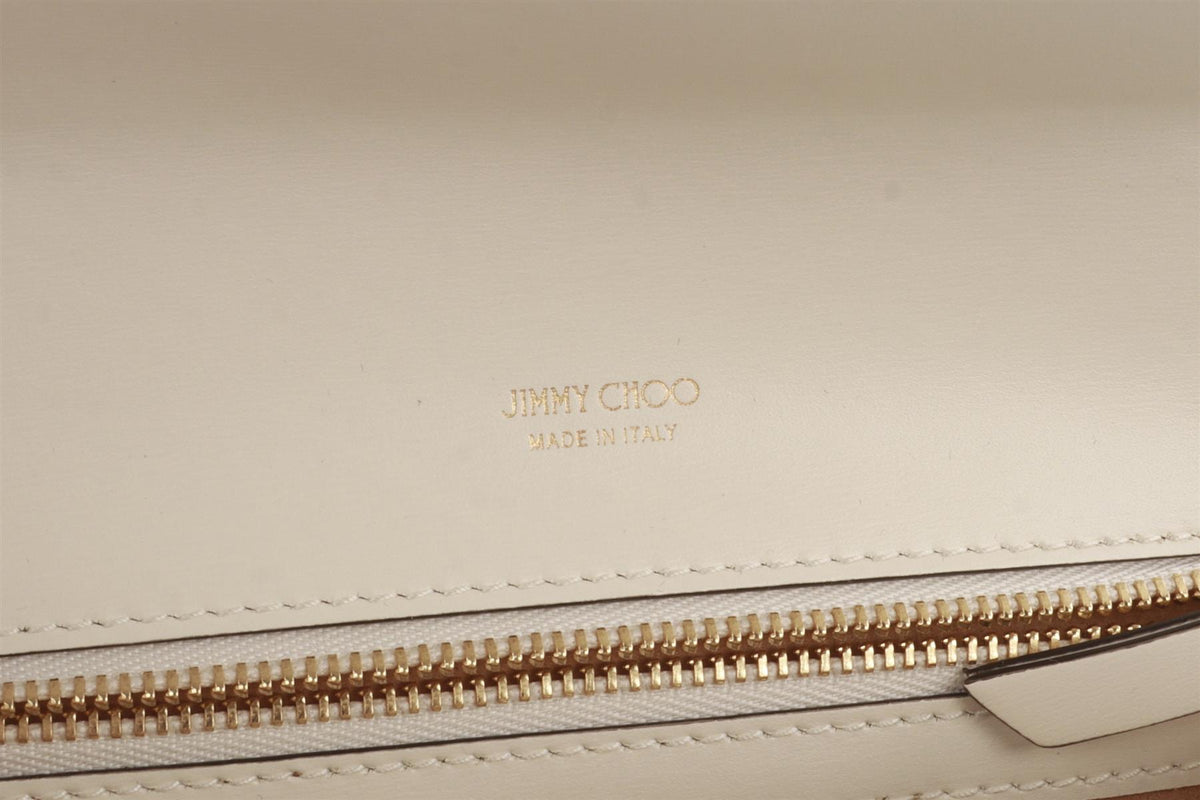 JIMMY CHOO IVORY AVENUE LEATHER SHOULDER BAG