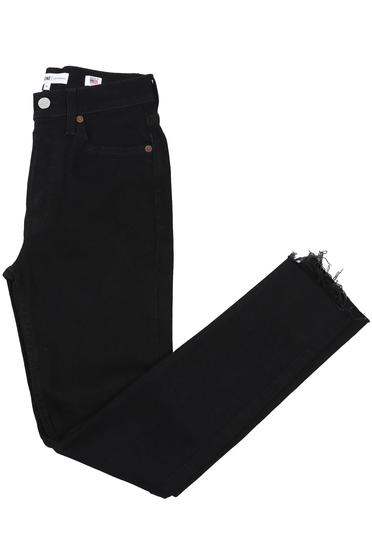 RE/DONE BLACK HIGH RISE SKINNY JEANS W25 UK 6-8