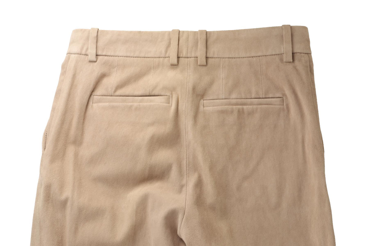 JOSEPH BEIGE SUEDE STRAIGHT LEG PANTS FR 36 UK 8