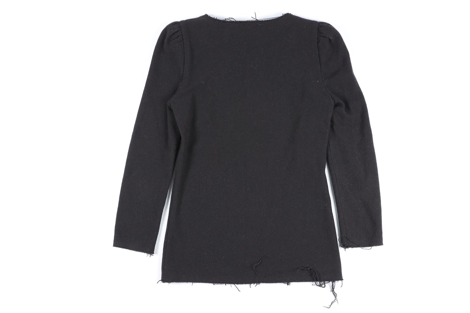 ISABEL MARANT ÉTOILE BLACK WOOL TOP UK 6