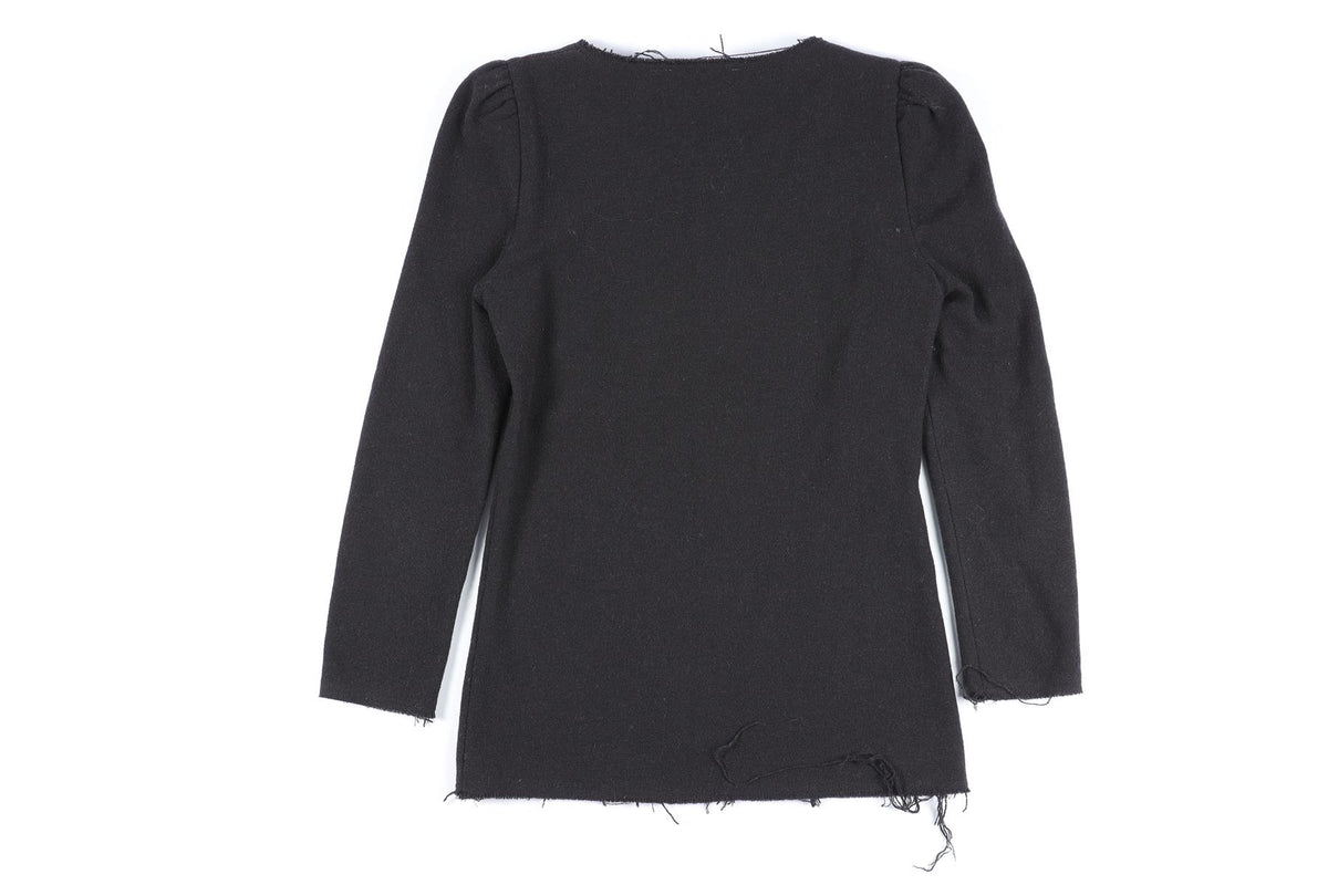 ISABEL MARANT ÉTOILE BLACK WOOL TOP UK 6