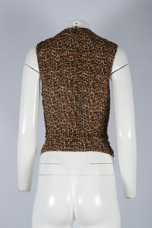 MIAOU BROWN JERSEY TOP XXSMALL