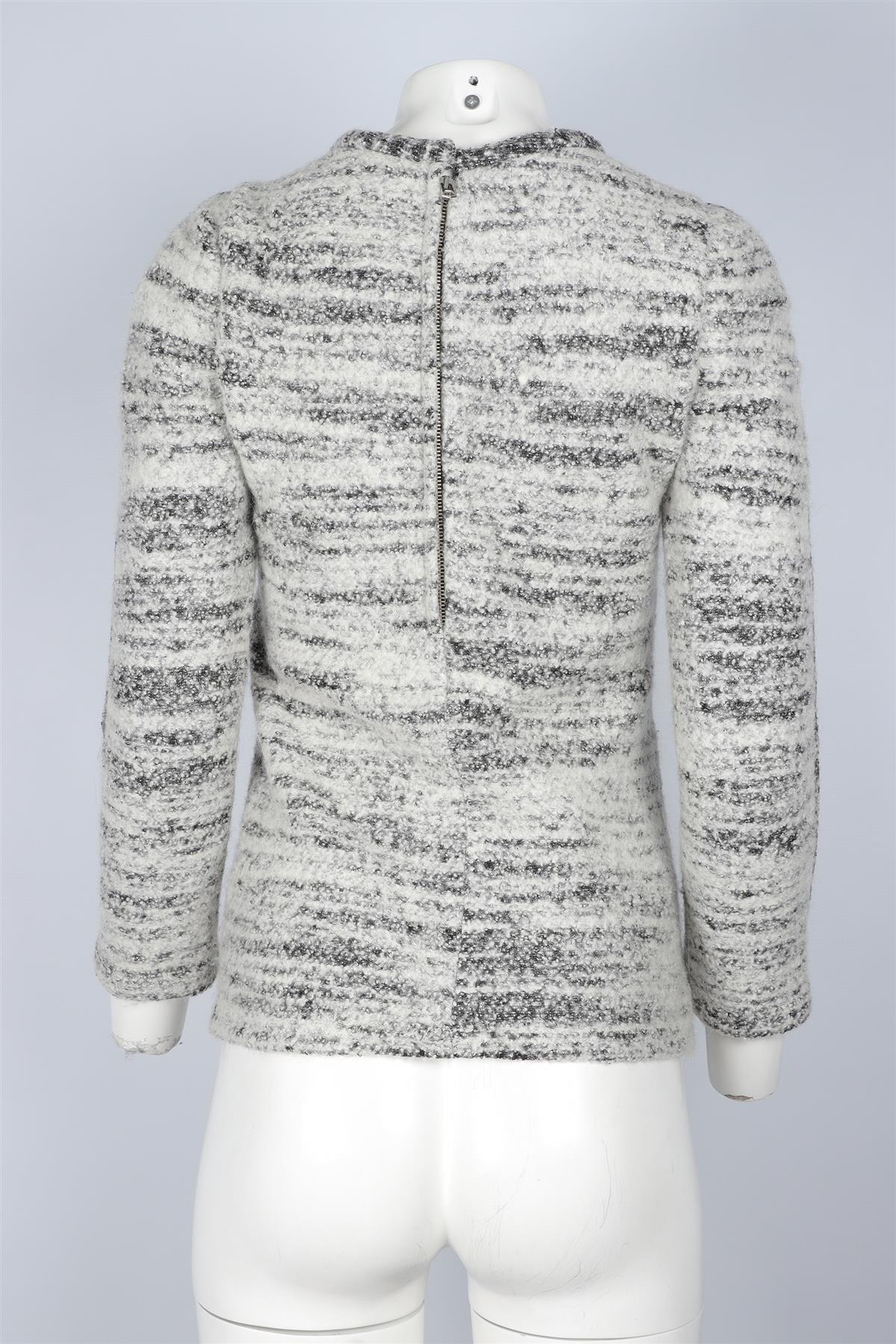 ISABEL MARANT GREY WOOL TOP FR 34 UK 6