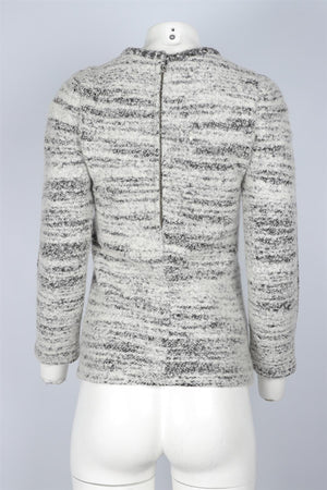 ISABEL MARANT GREY WOOL TOP FR 34 UK 6