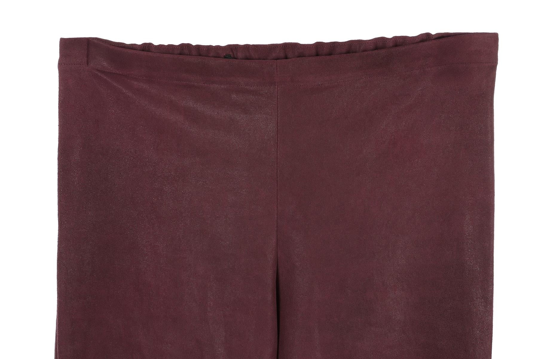 HAIDER ACKERMANN PURPLE LEATHER SKINNY PANTS FR 34 UK 8
