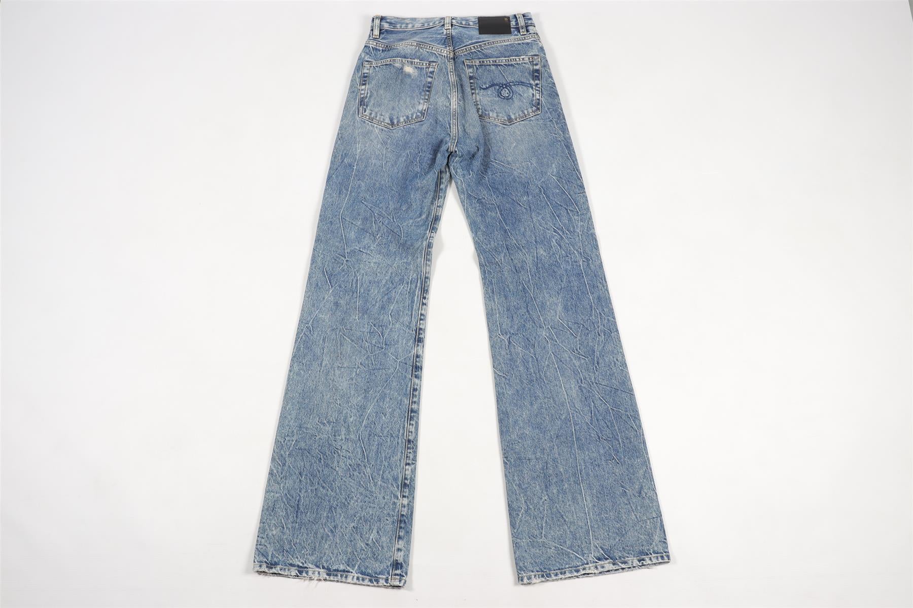 R13 BLUE WIDE LEG JEANS W 27 UK 8 - 10