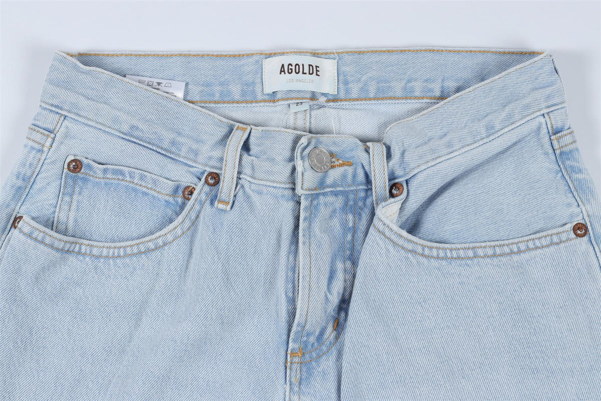 AGOLDE BLUE HIGH RISE WIDE LEG JEANS W23 UK 4