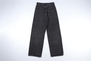 AGOLDE BLACK HIGH RISE WIDE LEG JEANS W24 UK 6