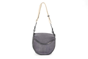 ISABEL MARANT BLUE BOTSY CANVAS AND LEATHER SHOULDER BAG