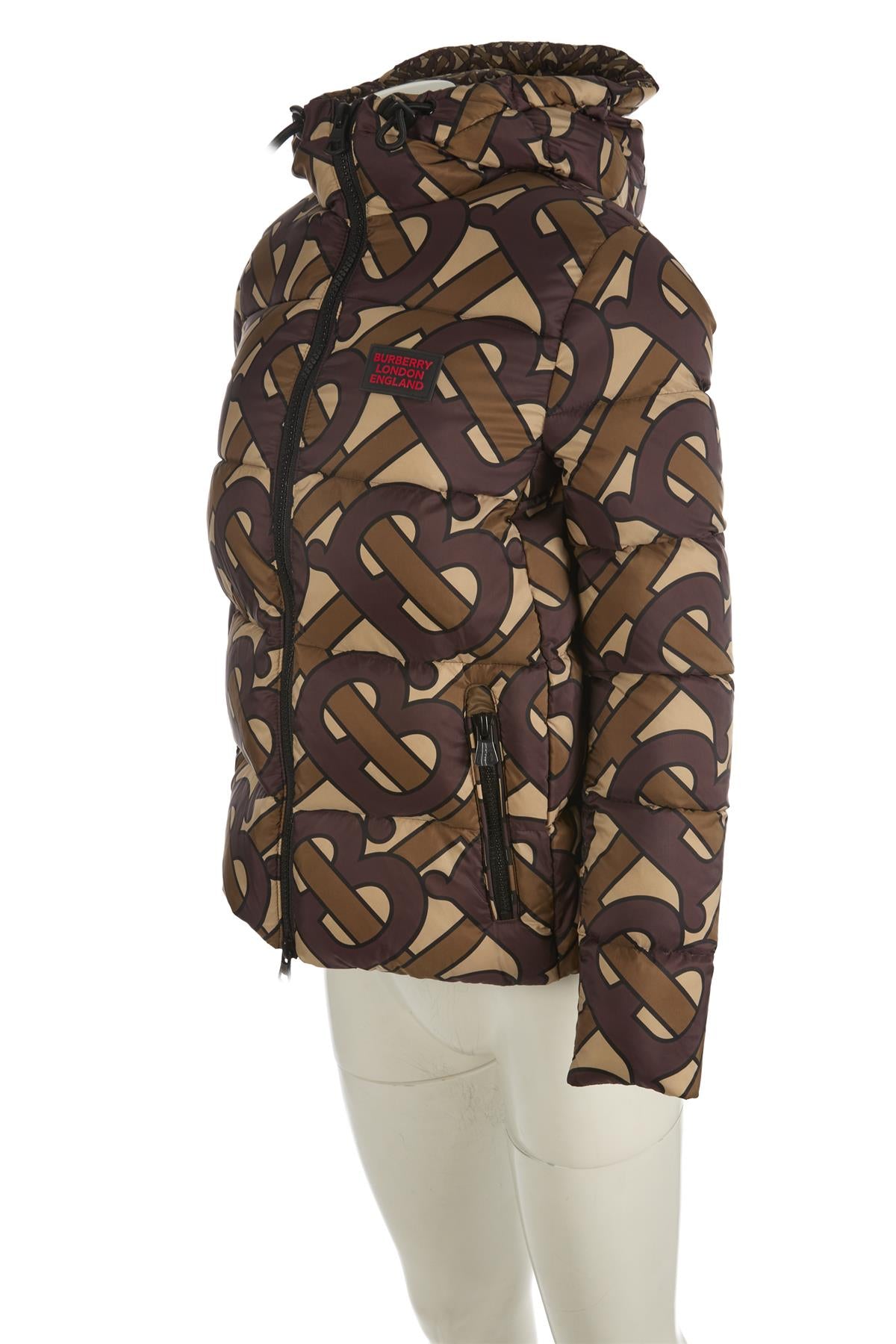 BURBERRY BROWN PADDED DOWN JACKET XSMALL