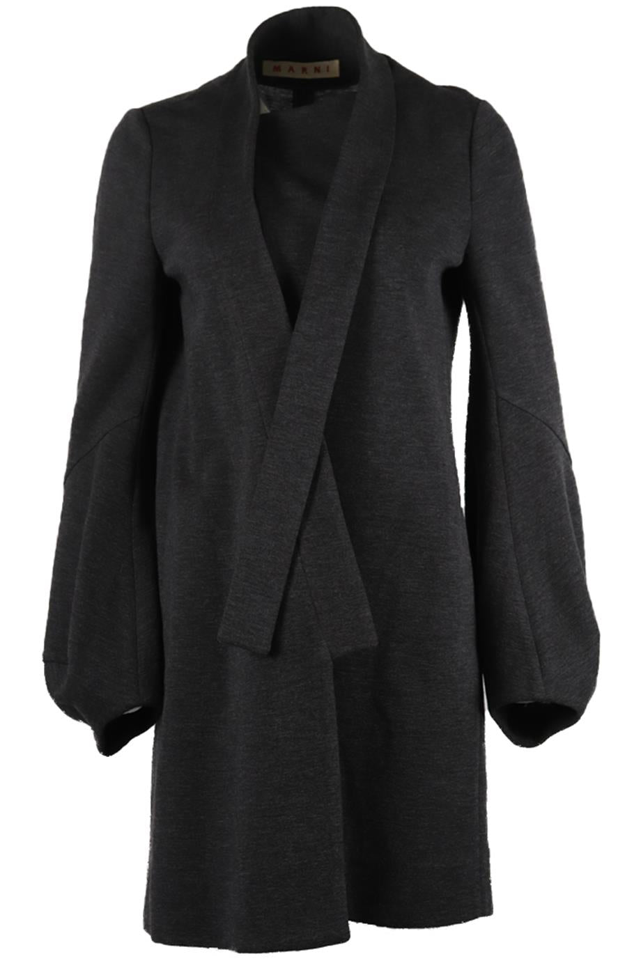 MARNI TIE FRONT WOOL COAT IT 40 UK 8