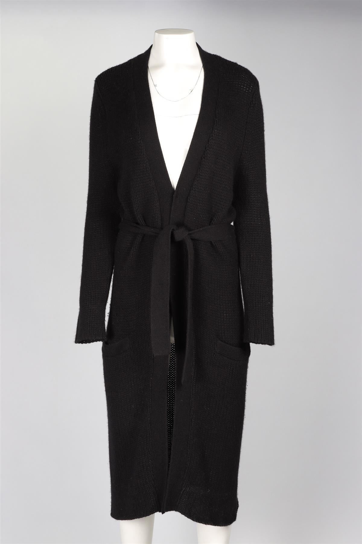 SABLYN BLACK CASHMERE CARDIGAN LARGE
