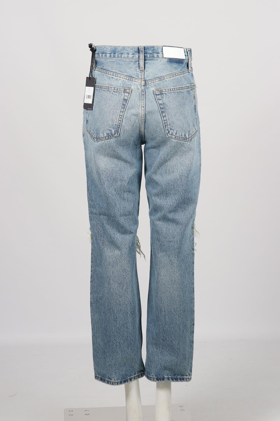 RE/DONE DISTRESSED STRAIGHT LEG JEANS W25 UK 6-8