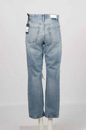 RE/DONE DISTRESSED STRAIGHT LEG JEANS W25 UK 6-8