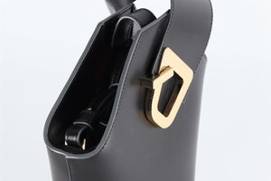 DANSE LENTE BLACK LEATHER TOTE BAG