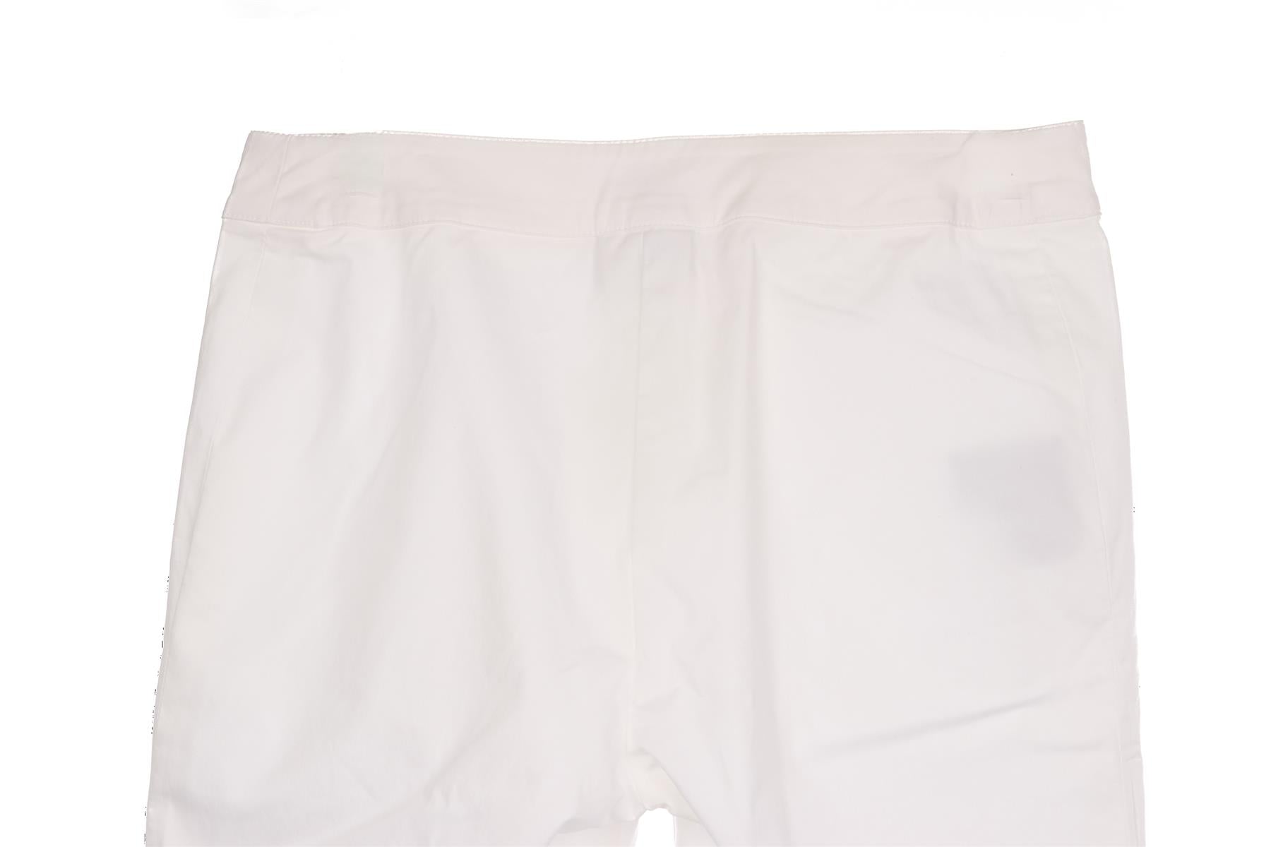 FENDI WHITE VINTAGE COTTON STRAIGHT LEG PANTS IT 38 UK 6