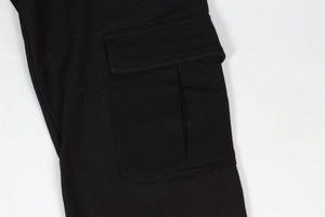 LESET BLACK JERSEY STRAIGHT LEG PANTS XSMALL