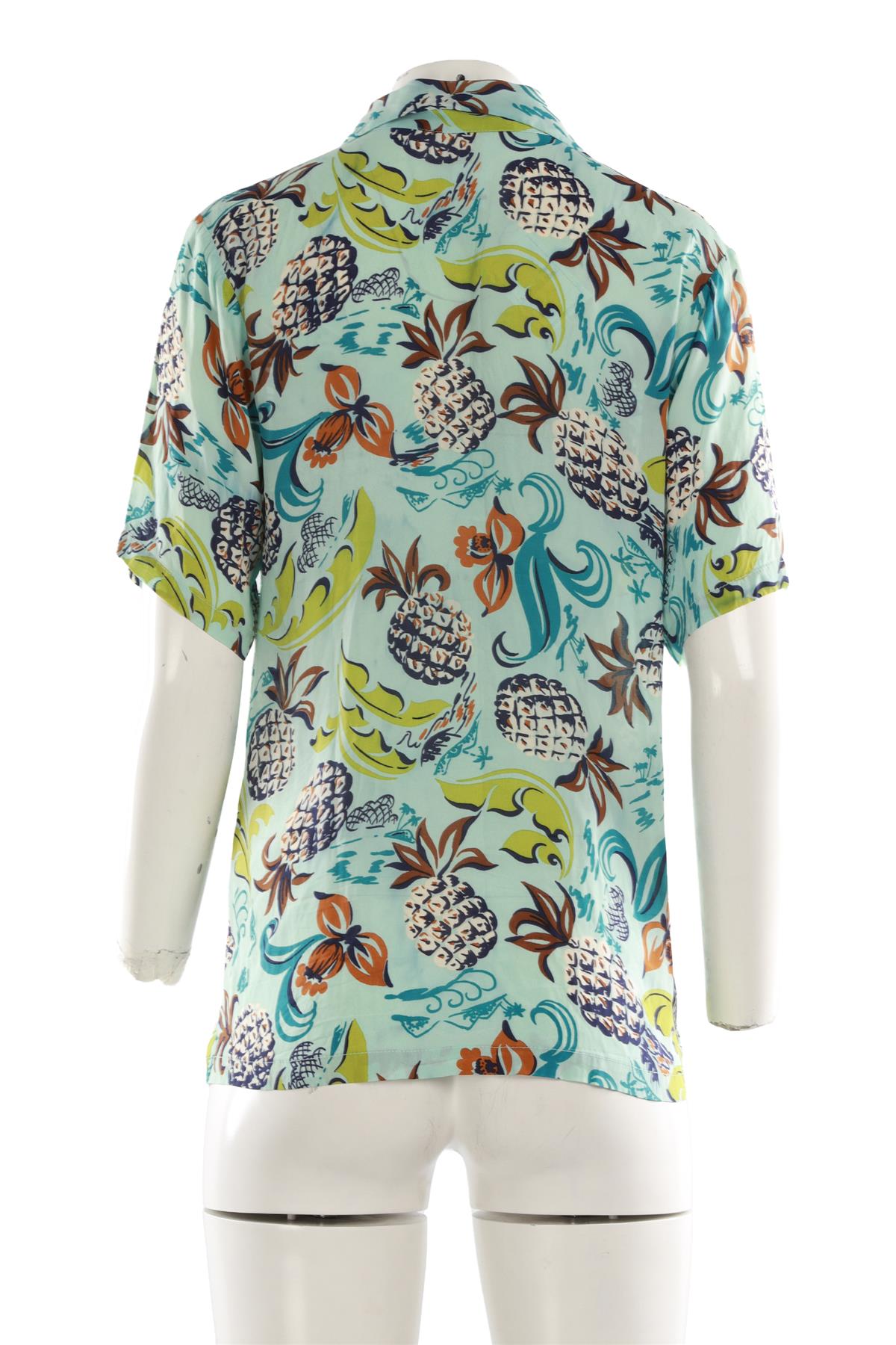 ANNA SUI BLUE SILK SHIRT SMALL
