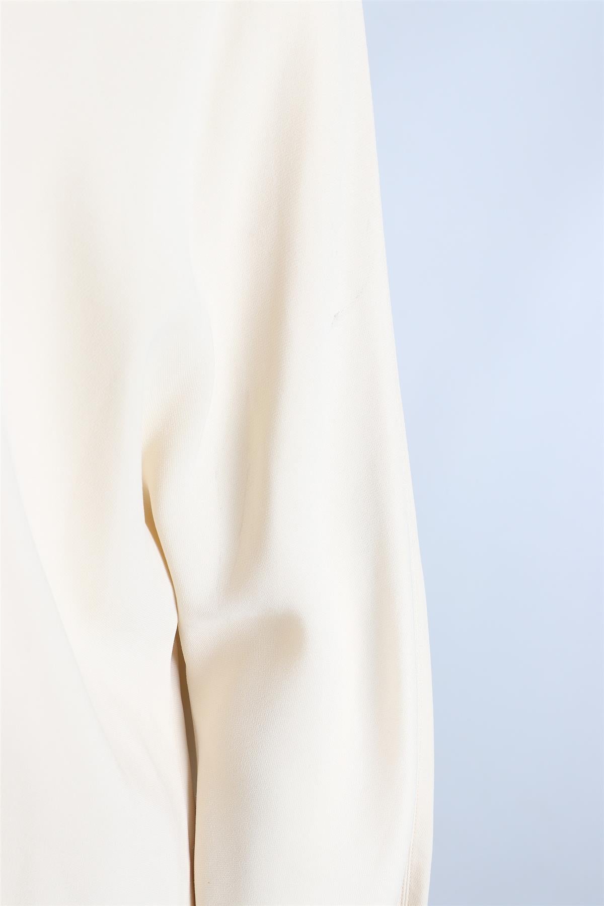 THE ROW CREAM CREPE TOP XSMALL