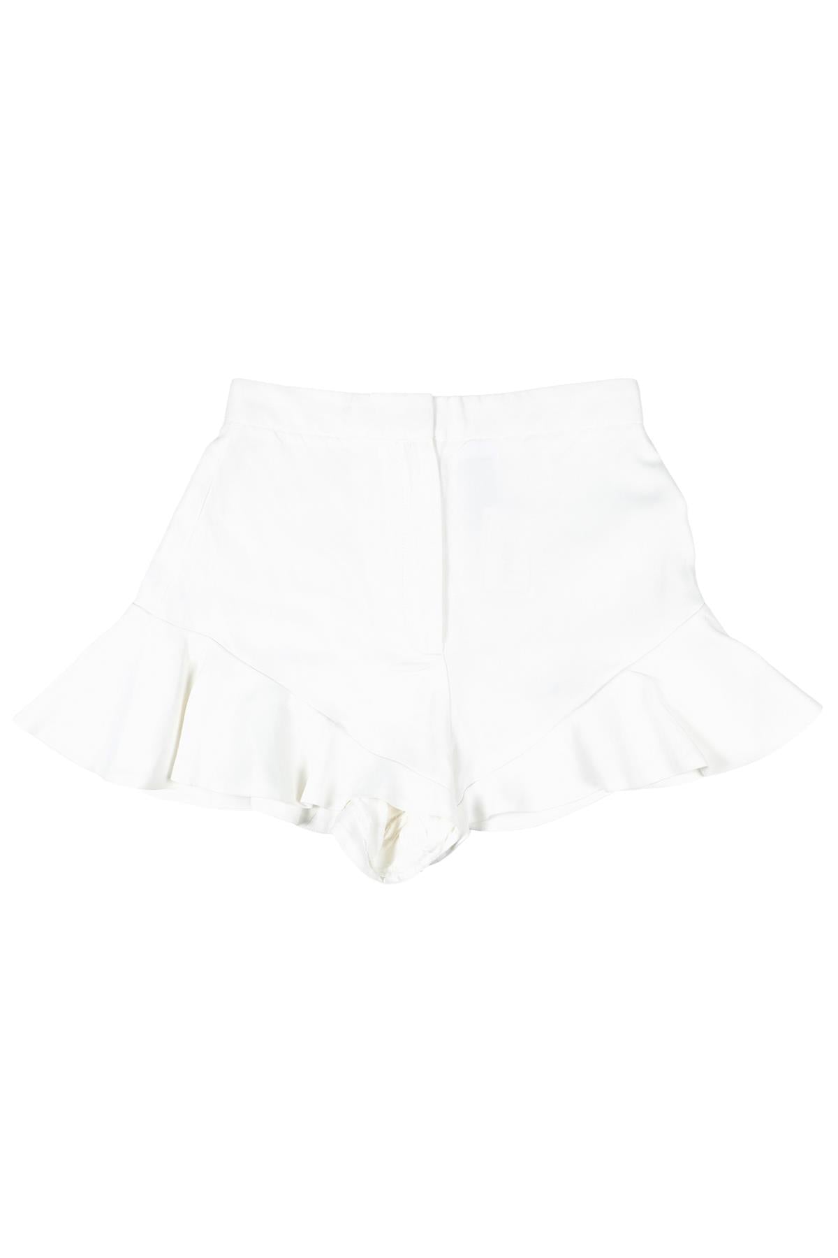 SANDRO WHITE LINEN SHORTS FR 36 UK 8