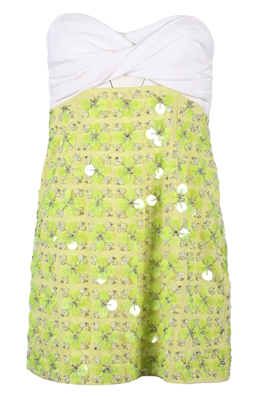 DES PHEMMES STRAPLESS CREPE MINI DRESS IT 44 UK 12