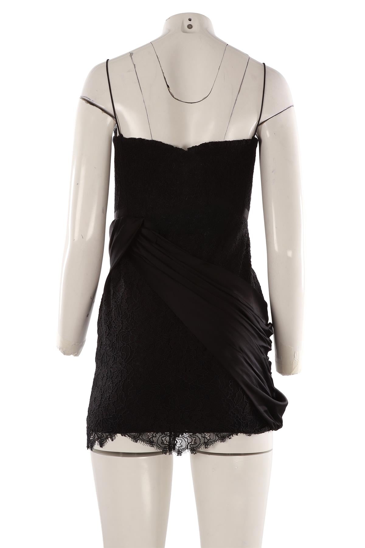 BLACK LACE MINI DRESS