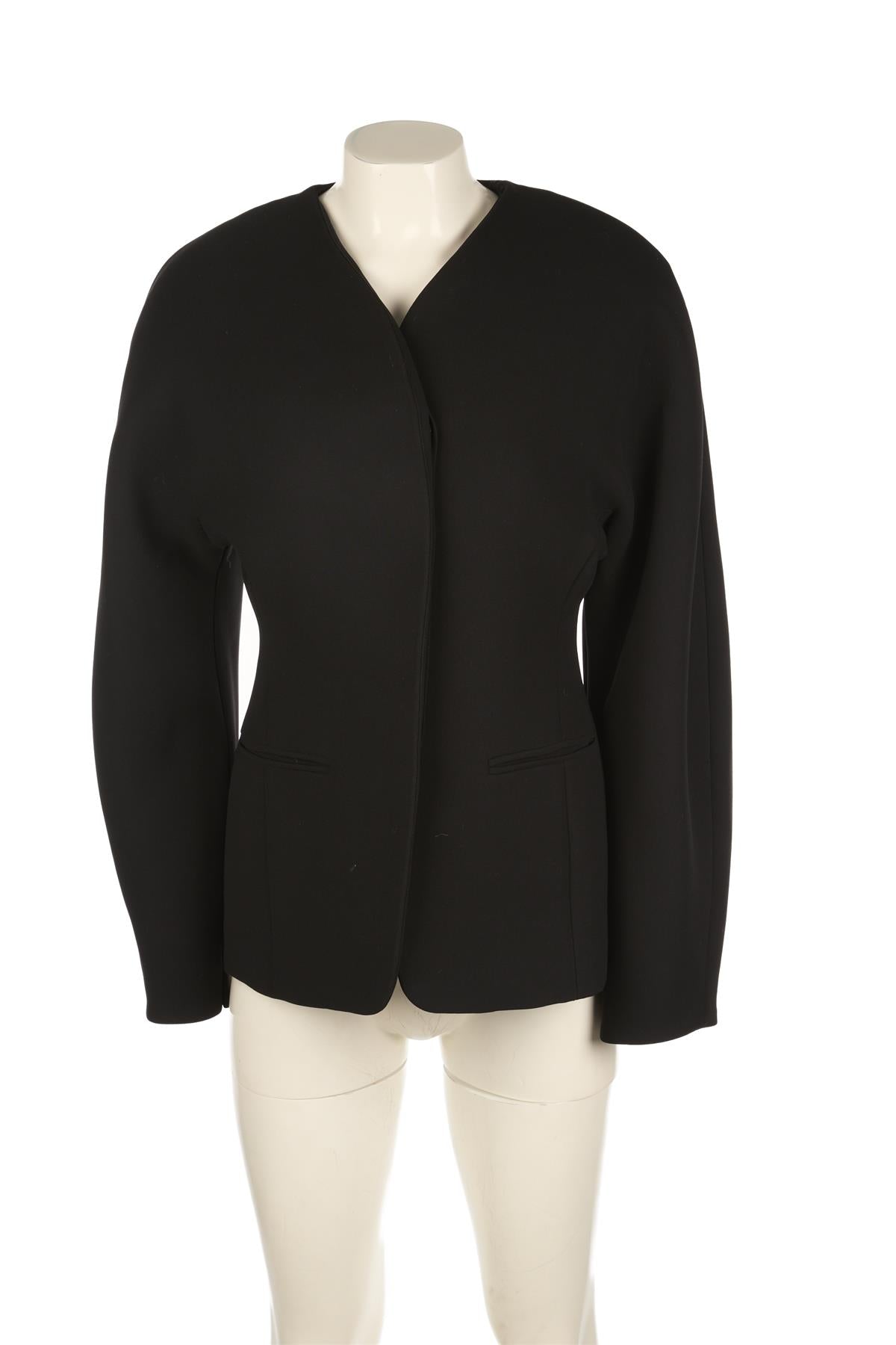 JACQUEMUS BLACK CREPE JACKET FR 36 UK 8