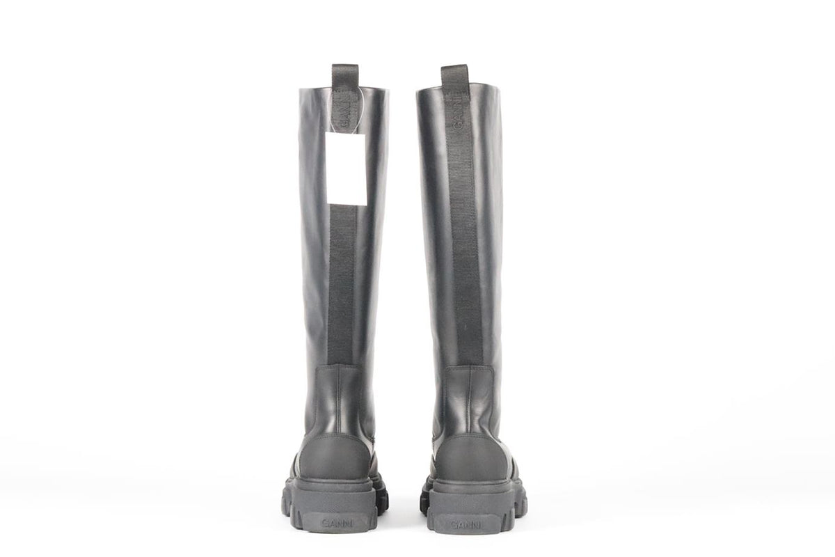 GANNI LEATHER PLATFORM KNEE HIGH BOOTS EU 38 UK 5 US 8