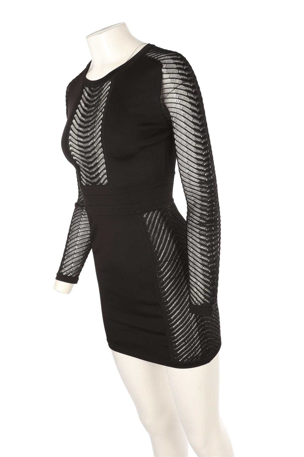 BLACK KNIT MINI DRESS