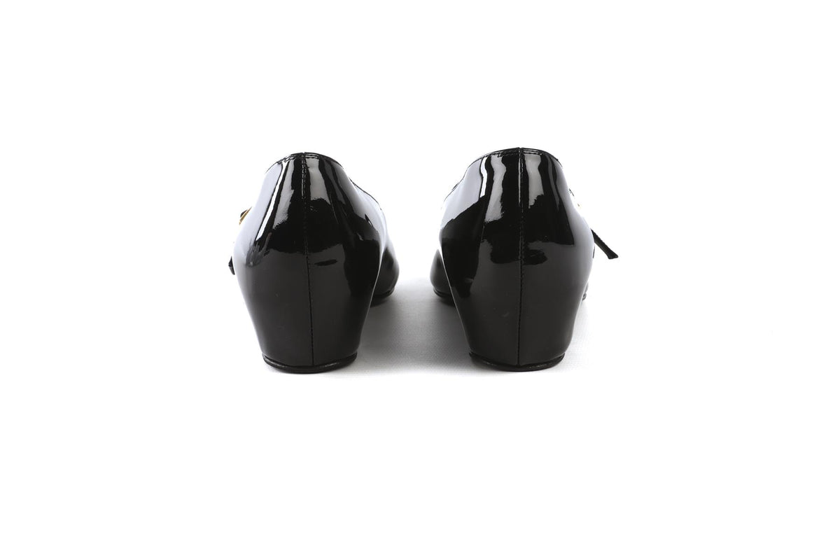 KHAITE BLACK SYBIL PATENT LEATHER PUMPS EU 39 UK 6 US 9