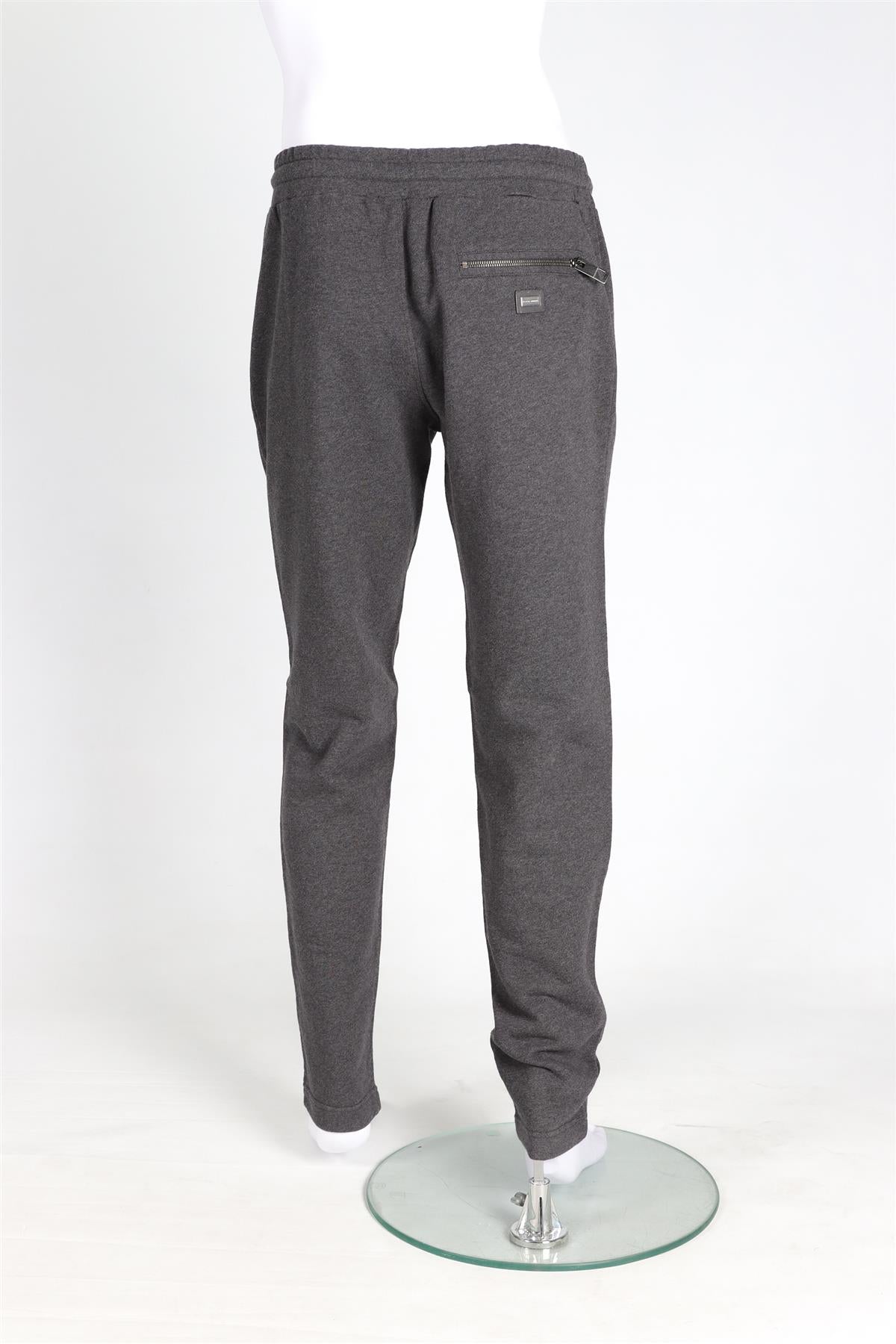 DOLCE & GABANNA GREY MEN'S COTTON TRACK PANTS IT 46 UK 30