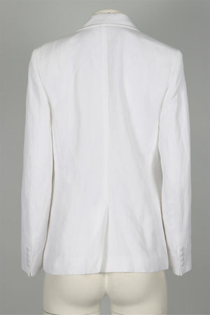 MAX MARA STUDIO WHITE LINEN BLAZER UK 10