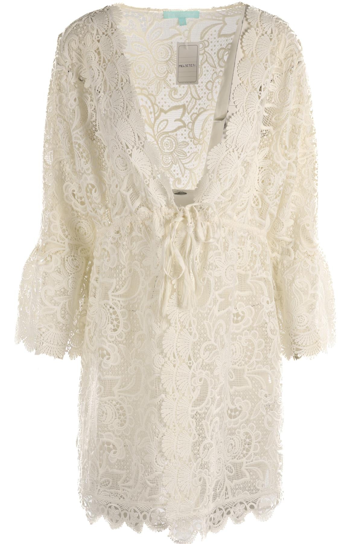 MELISSA ODABASH WHITE LACE KAFTAN MEDIUM