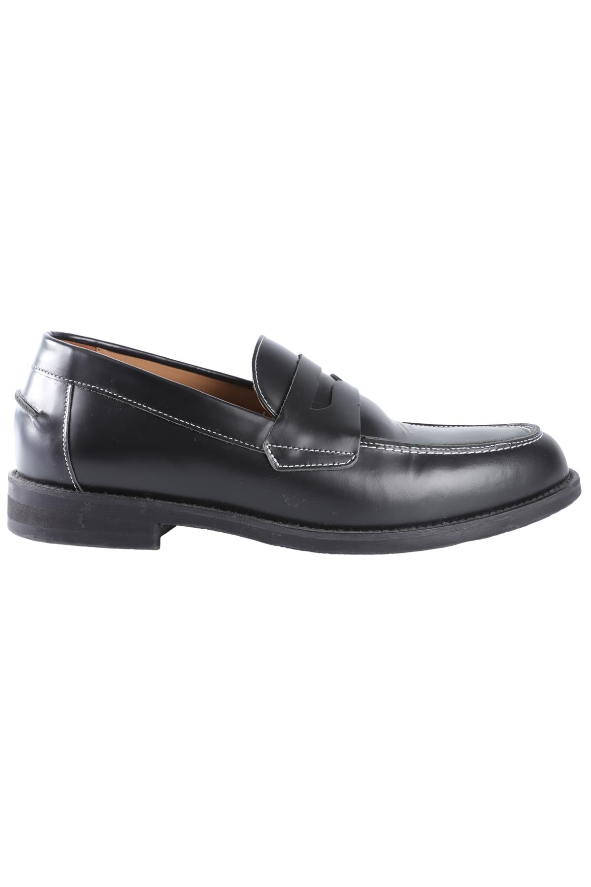 DUKE + DEXTER BLACK MEN'S LEATHER LOAFERS UK 9 EU 43 US 10