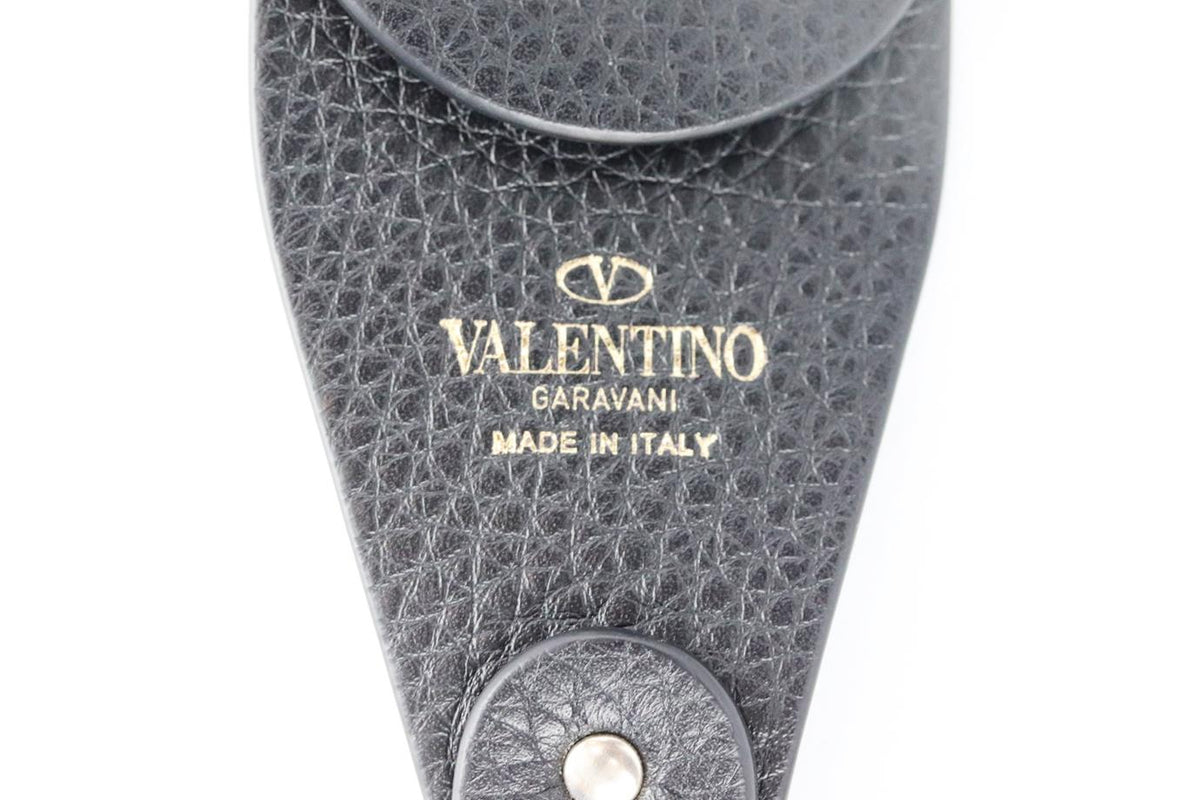 VALENTINO EMBROIDERED CANVAS AND LEATHER BAG STRAP