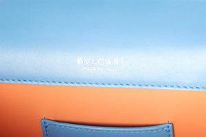 BVLGARI BLUE SERPENTI FOREVER MAXI CHAIN SMALL LEATHER TOTE BAG