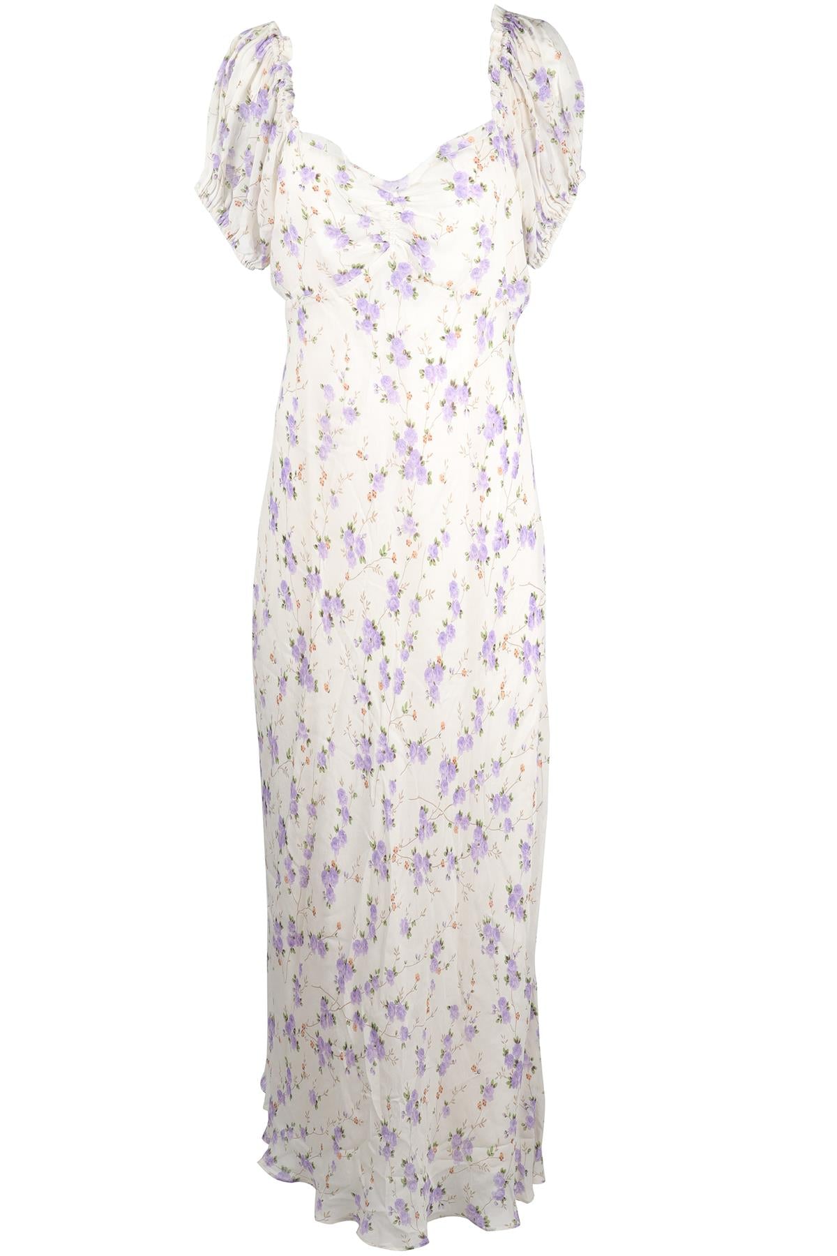 LOVESHACKFANCY CREAM CHIFFON MAXI DRESS LARGE