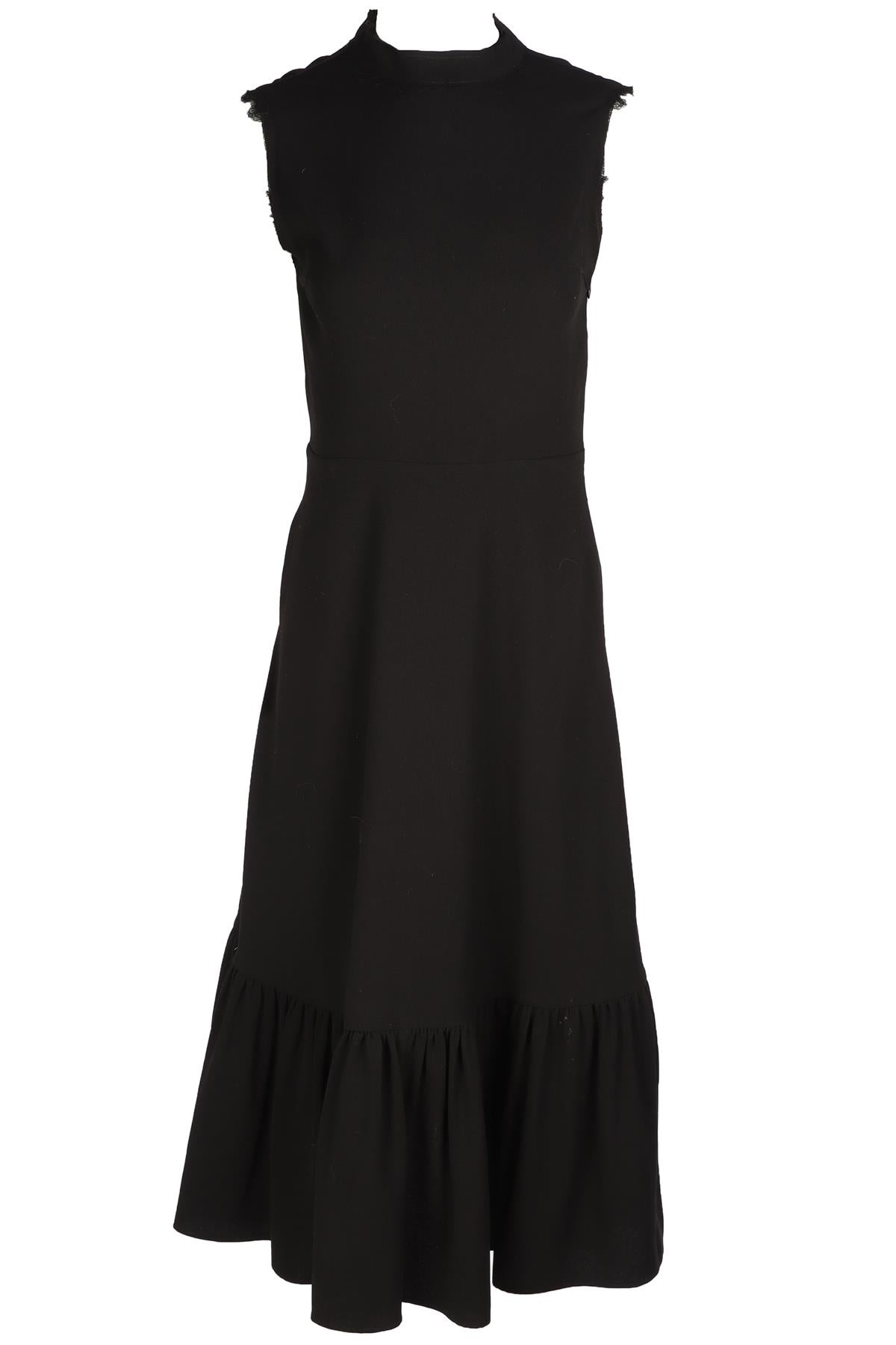 REJINA PYO BLACK WOVEN MAXI DRESS UK 10