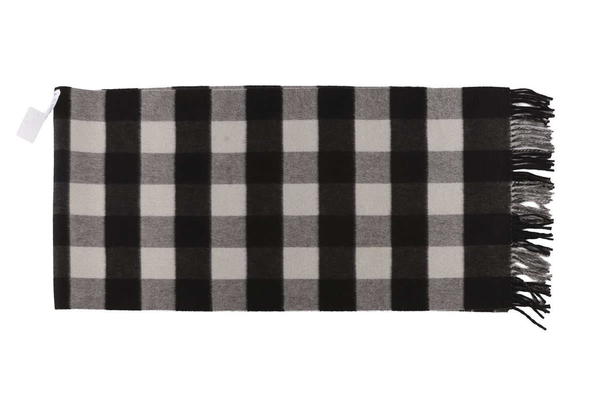 CHRISTIAN DIOR BLACK WOOL SCARF