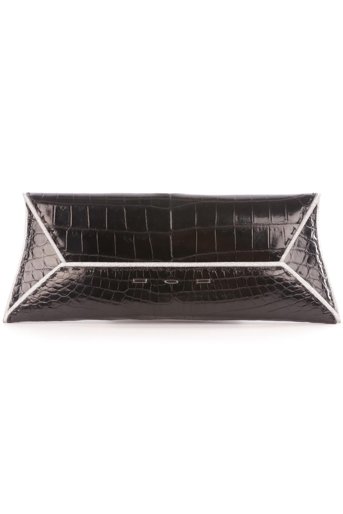 VBH BLACK CROCODILE CLUTCH