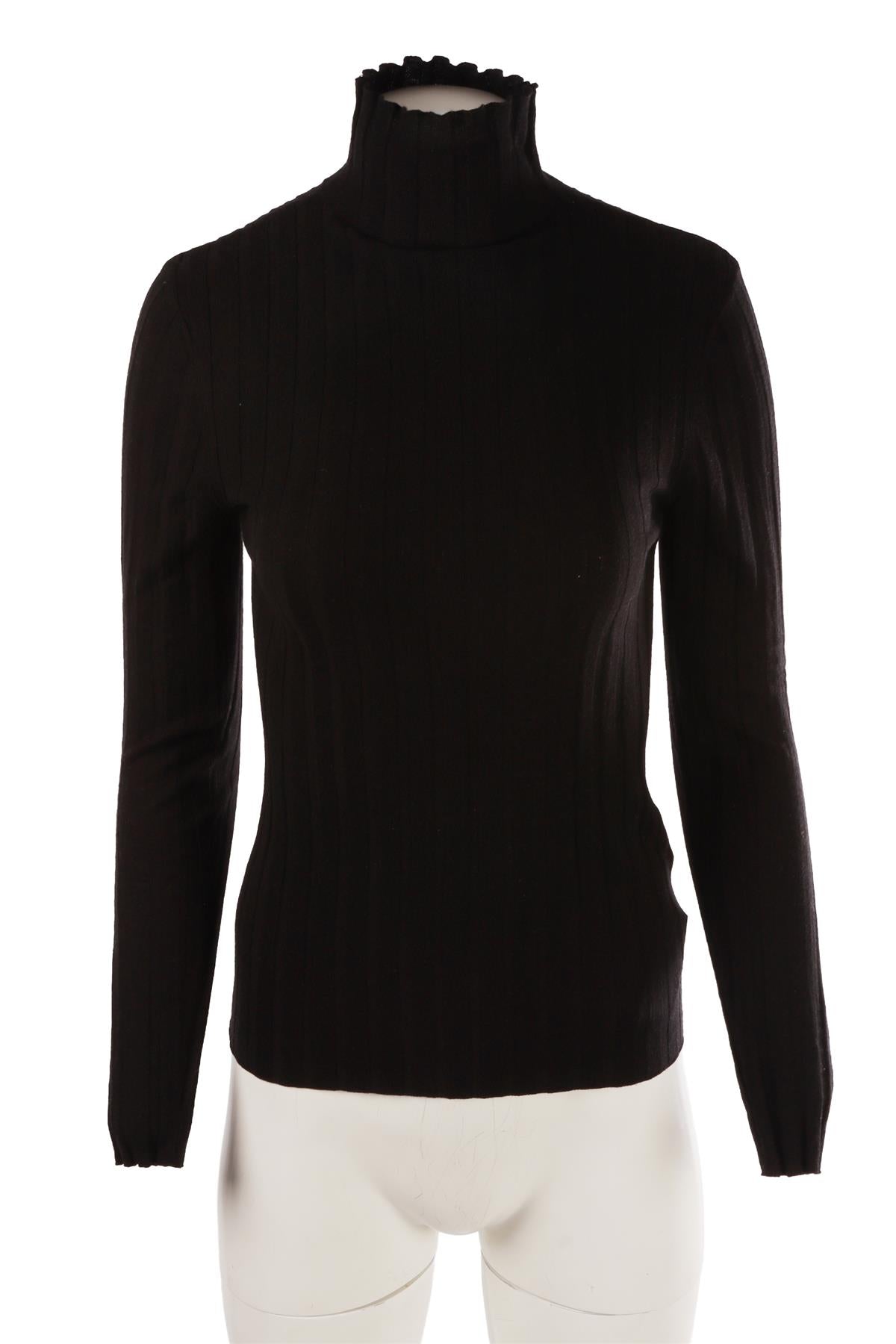 BLACK WOOL TOP