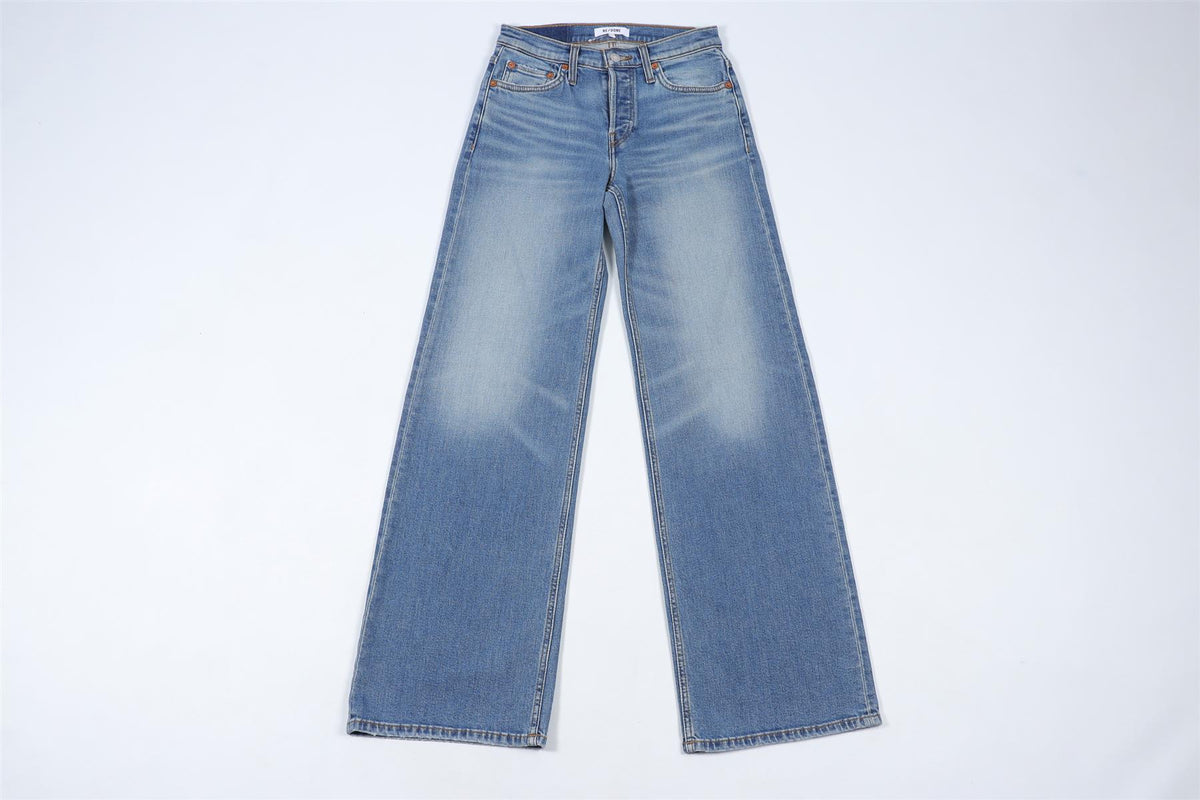 RE/DONE BLUE DENIM JEANS W24 UK 6