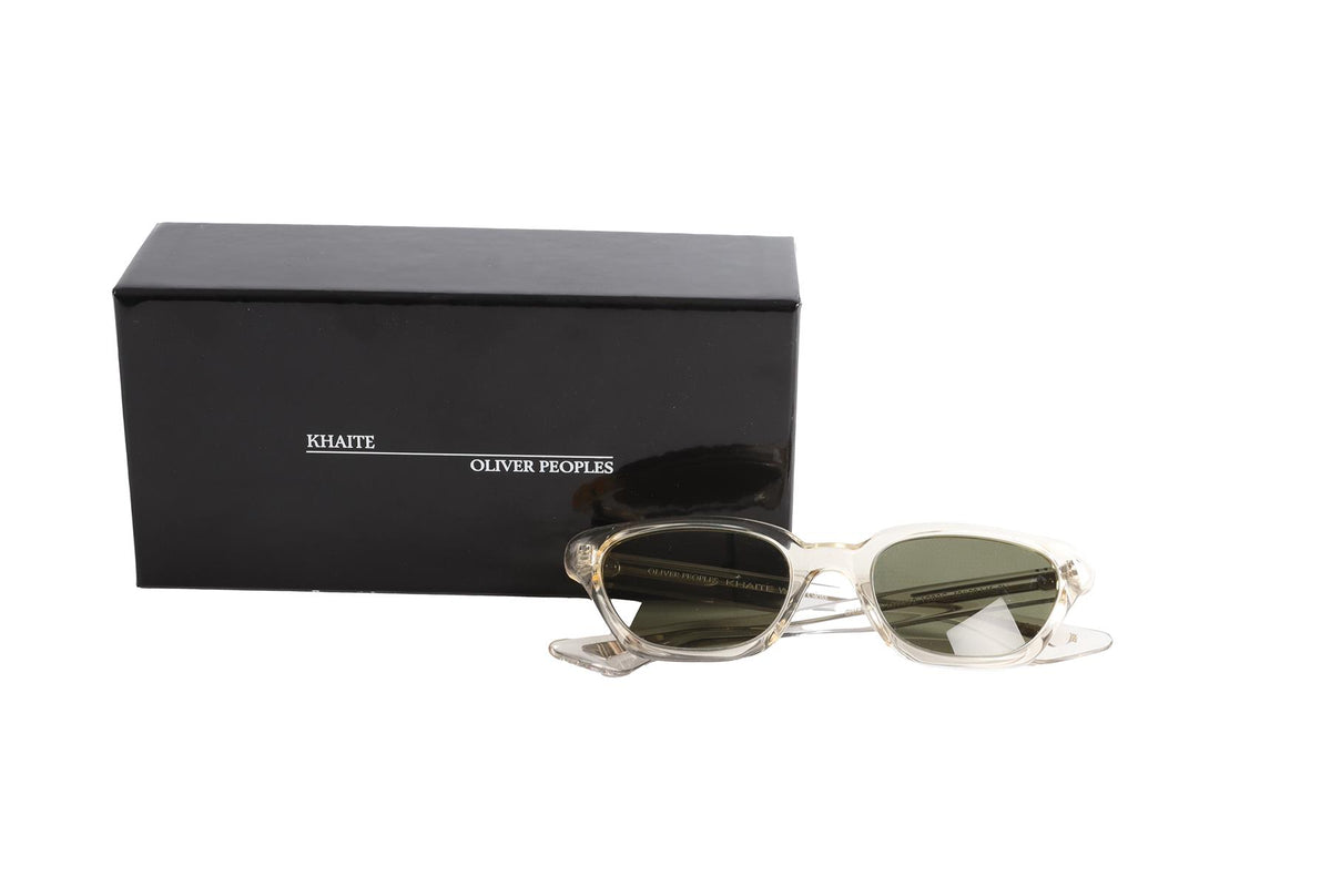 OLIVER PEOPLES + KHAITE NEUTRALS CAT EYE ACETATE SUNGLASSES