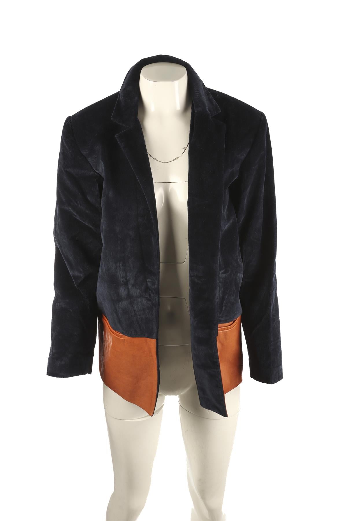 SKIIM NAVY VELVET BLAZER FR 34 UK 6