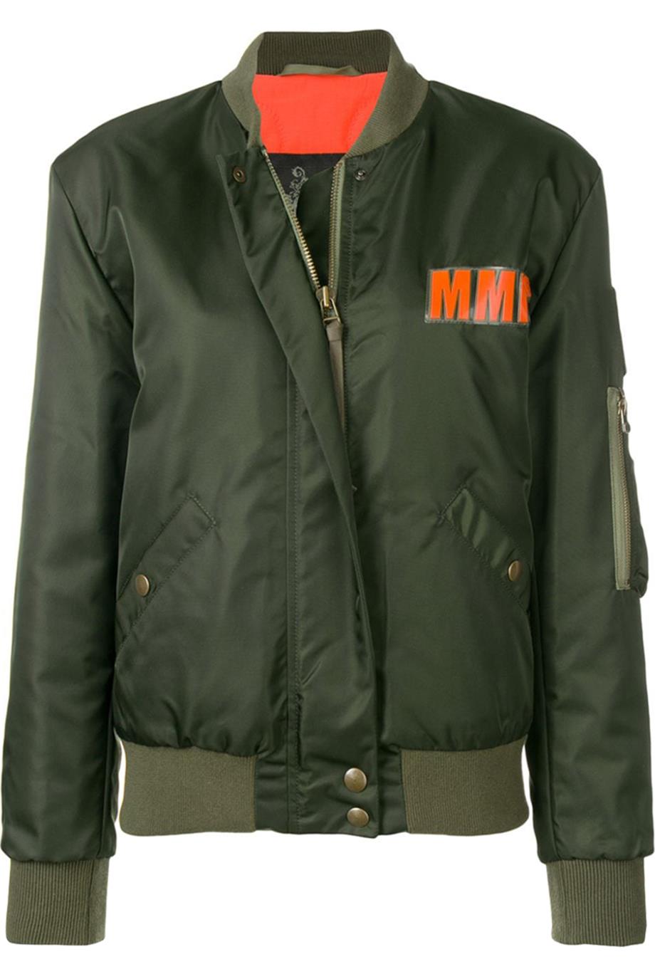 MR AND MRS ITALY OVERSIZED EMBROIDERED SHELL BOMBER JACKET MEDIUM