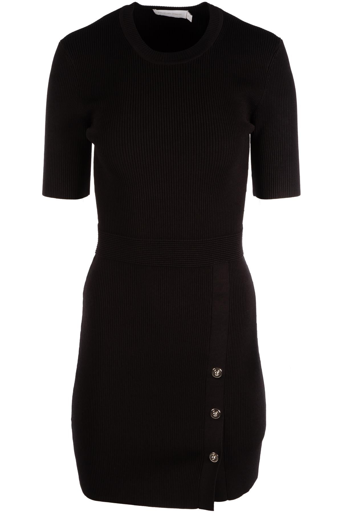 JONATHAN SIMKHAI BLACK KNIT MINI DRESS MEDIUM