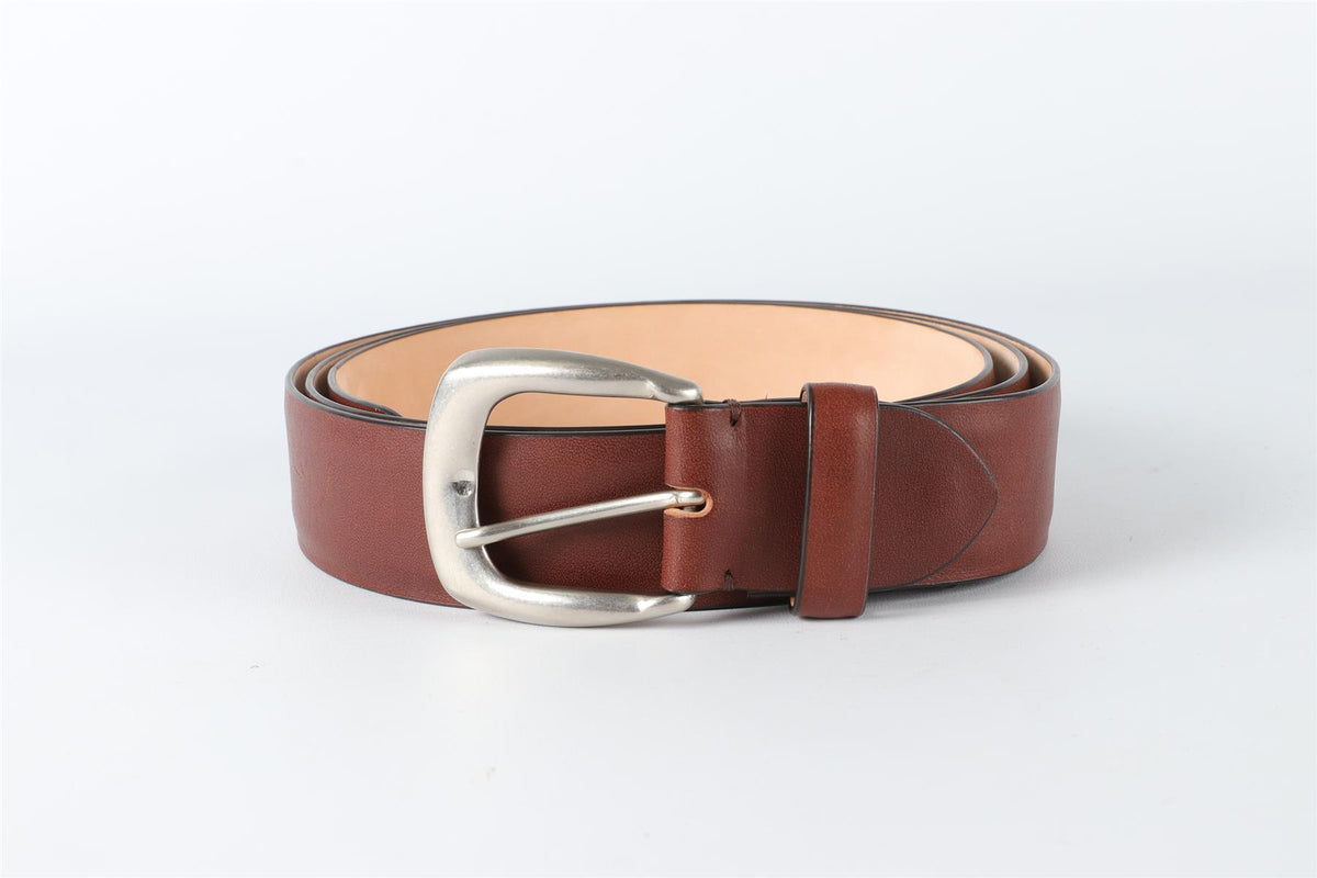MAISON MARGIELA BROWN MEN'S LEATHER BELT